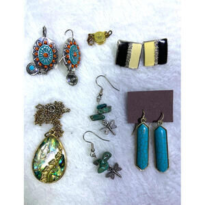 Vintage Native American Navajo Turquoise Jewelry Lot